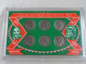 American Frontier Buffalo Nickel Set Indian Head 6 Coins US Mint 5C - Picture 1 of 2