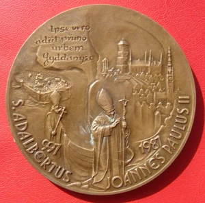 MEDALLA RARA VATICANA ORDEN CISTERCIENSE S. ADALBERTUS JOANNES PAULUS II 997-1987 - Imagen 1 de 24