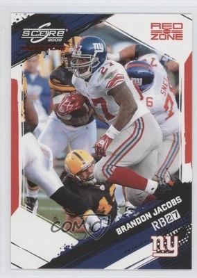 2009 Score Inscriptions Red Zone /30 Brandon Jacobs #193 - Image 1 of 2