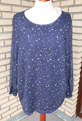 TOM TAILOR - MY TRUE ME - Langarm Shirt Bluse blau NEU Gr. 54 NEU - Bild 1 von 4