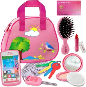 Monedero de juguete para niñas con accesorios, monedero de juguete para niñas co - Imagen 1 de 11