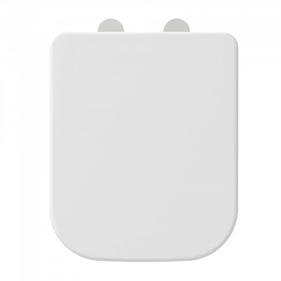 YELCONA WC Sitz Duroplast mit Absenkautomatik –Toilettensitz mit Softclose für Bad Eckig