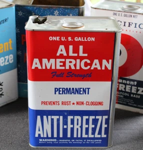 SCHÖNE FORM ~ 1950er Ära Penn Champ All American Frostschutz alt 1 Gal. Blech Ölkanne - Bild 1 von 8