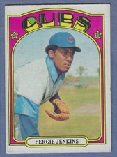1972 Topps Baseball #410 Fergie Jenkins Cubs VG-Ex HOF