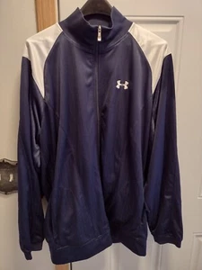 UNDER ARMOUR LINED JACKET, MENS XL, NAVY & WHITE NW/OT - Picture 1 of 4