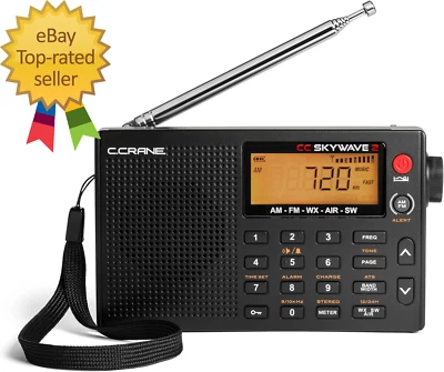 C. Crane CC Skywave 2 AM, FM Shortwave NOAA Weather + Alert VHF Aviation Band - Image 1 of 4