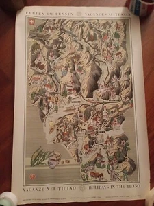 poster vintage Svizzera turismo OTTO MULLER Vacanze nel Ticino - 1939 - Imagen 1 de 4