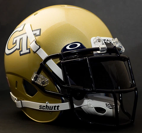 *CUSTOM* GEORGIA TECH YELLOW JACKETS Schutt XP Authentic GAMEDAY Football Helmet Cover