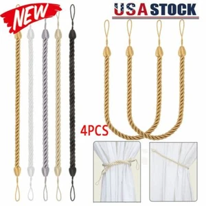 4 PCS Durable Curtain Tie Rope Holder Tieback Window Tie Backs Home Decoration - Picture 1 of 17
