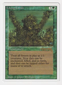 Gold Signed Living Lands LP Revised Artist Jesper Myrfors Dated 96 MTG Magic EDH - Picture 1 of 2
