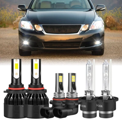 For Lexus GS350 2007-2011 6X LED/HID Headlight Kit High&Low Beam Fog Light Bulbs - Image 1 of 4
