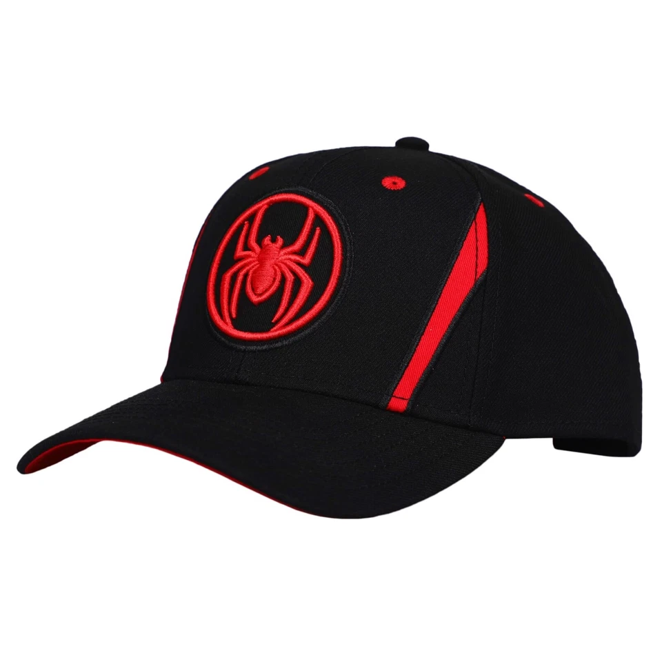 Marvel Venom Logo OSFM Leather Black Snapback Cap Hat Adjustable
