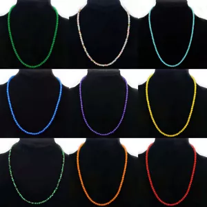 Collar con cuentas de piedras preciosas múltiples 4 mm redondo liso cuarzo amatista cristal de jade - Imagen 1 de 123