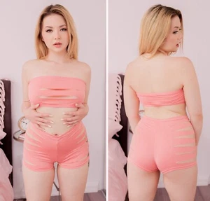Sexy rosa Rave Outfit - Lewd Fashion Festival & EDM Party Wear für Tänzer - Bild 1 von 11