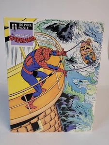 Sealed Vintage 1988 Amazing Spider-Man Boat Rescue 100 Piece Puzzle Complete - Picture 1 of 3