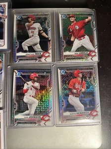 2021 1st Bowman Chrome Mojo Refractor BCP-149 Ivan Johnson & Cincinnati Reds Lot - Picture 1 of 17