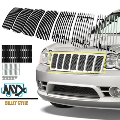 Fits 2006-2008 Jeep Grand Cherokee Overland/ SRT8 Vertical Billet Grille Grill - Image 1 of 4