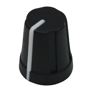 Black D0 Rubber Grip Control Knob 6mm D Hole - Picture 1 of 4