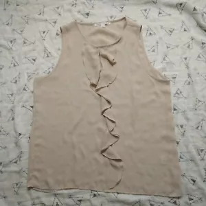 Violet + Claire Women's Nude Sleeveless Blouse Sz L - Picture 1 of 5