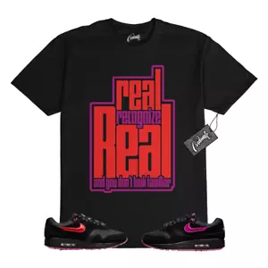 Air Max 1 PRM Valentine’s Day Black Playful Pink T Shirt Match RRR - Picture 1 of 1