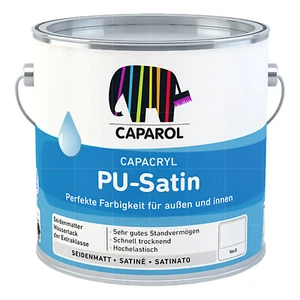 CAPAROL Capacryl PU-Satin 0.75 LTR PU-Lack Acryllack Holzlack Metall-Lack WEISS - Bild 1 von 2