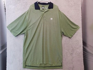 FootJoy FJ Herren S/S Golf Poloshirt Größe Extra Large grün mit blauen Streifen - Bild 1 von 19