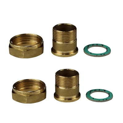Wilo Satz Überwurfmutter Messing 1/2" AG x 3/4" IG Grundfos Zähler Verschraubung
