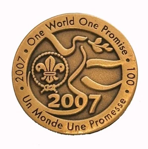Boy Scouts 2007 World Jamboree Lapel Pin 1" Diam - Picture 1 of 1