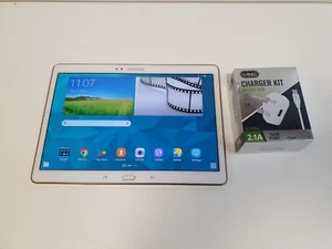 Samsung Galaxy Tab S 10.5 SM-T800 White Wi-Fi 16GB 8MP Android Tablet - Afbeelding 1 van 4