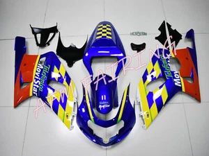 Yellow Blue Red ABS Injection Mold Bodywork Fairing Kit for GSXR600/750 2001-03 - Picture 1 of 6