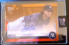 🔥2022 TOPPS NOW RTOD GERRIT COLE YANKEES ON-CARD AUTO ORANGE PARALLEL 1/5🔥