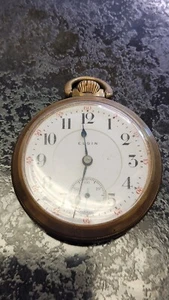 Antique Circa 1909 Elgin Grade 349 Father Time Pocket Watch 18s 21j Railroad Grd - Picture 1 of 11