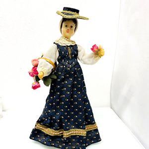 Koestel Handmade West Germany 35 cm Kobieta w kwiaty Głowa Dłonie Wosk BEZ anioła