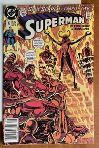 Superman Vol. 2 #47 (DC Comics, 1990)- Newsstand- Fine - Combined Shipping - Picture 1 of 7