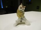 Goebel Germany 315 Horned Owl On Branch Porcelain Figurine 3 1/8" Tall Nr