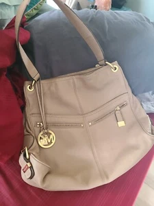 Michael Kors Leather Women's Handbag Taupe 38F3CLYL3L - Picture 1 of 13