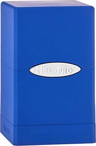 Ultra Pro Blue Satin Tower Deck Box - Picture 1 of 12