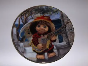 The Enchanted Norfin Trolls-Merry Minstrel Troll 6,25" Piastra da collezione 1994RECO - Foto 1 di 2
