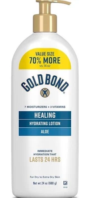 Gold Bond Healing Hydrating Hand & Body Lotion & Cream Dry Skin with Aloe 24 oz - Image 1 of 2