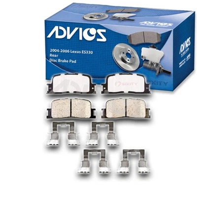 Conjunto de pastilhas de freio a disco traseiras ADVICS para 2004-2006 Lexus ES330 - Pneu de frenagem tb - Imagem 1 de 4