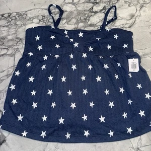 Old Navy Girls Medium (8) Star Tank Top Blue Navy 4th Of July Americana - Picture 1 of 3