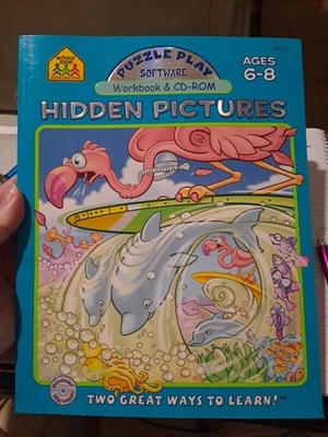 School Zone Interactive Puzzle Play Software Workbook+CD-ROM Hidden Pictures 6-8 - Image 1 of 3