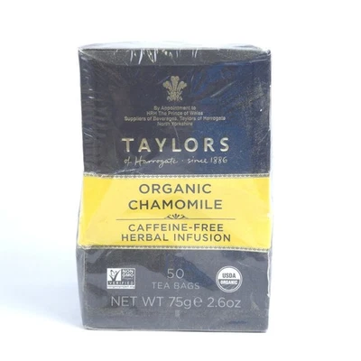 Taylors of Harrogate Organic Chamomile Herbal Tea 50 Teabags Caffeine Free - Image 1 of 4