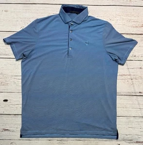 Greyson Polo Blue Short Sleeve Striped Shirt Men’s Sz XL - Picture 1 of 9