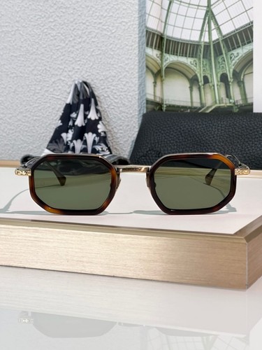 CHROME HEARTS Occhiali da sole STYLIDA cuori cromati oro tartaruga 49 24 148 autentici rari