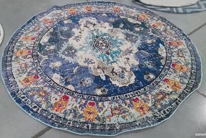 NAVY / LIGHT BLUE 8'-0" x 8'-0" Flaw in Rug, Reduced Price 1172780791 MNC243N-8R - Picture 1 of 4