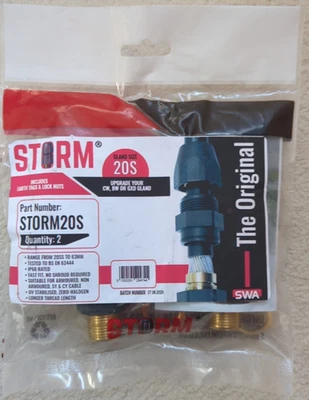 SWA STORM M20S Armoured Cable Gland (Pack of 2) - New - Image 1 of 4