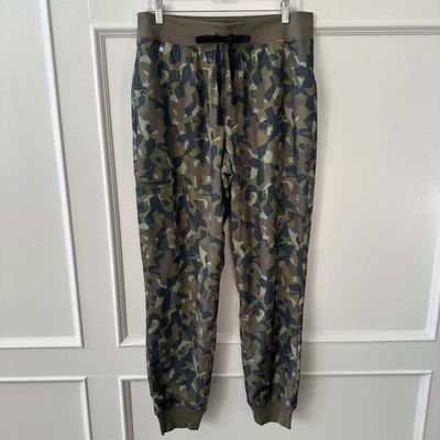 Figs Freex Lined Zamora Olive Camo Jogger Scrub Pants Women's L/T NWOT $58. - Image 1 of 4