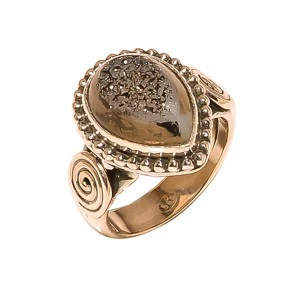 Black Titanium Drusy Solid 925 Sterling Silver Ring s.6 SR-1093 (SR-1093) - Image 1 of 3