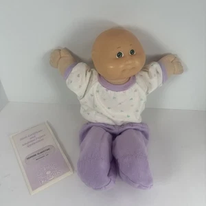 Vintage 1988 Cabbage Patch Kids Preemie Glatze grüne Augen mit Papieren, Etikett abgeschnitten - Bild 1 von 12